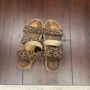 Steve Madden Leopard Print Platform Sandals
